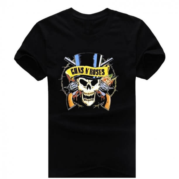 Súng và hoa hồng Skull Tee Shirt cho phụ nữ