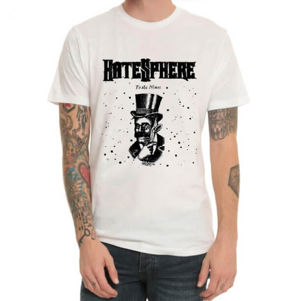 Maglietta Hatesphere Band Rock T-shirt bianca heavy metal