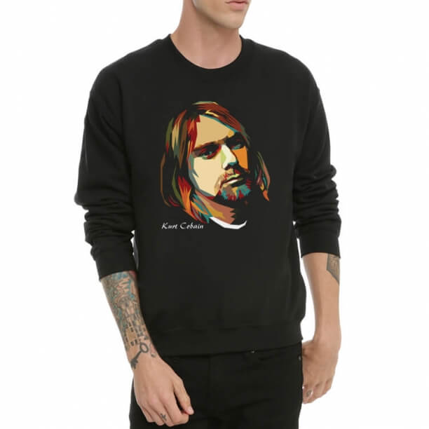 Heavy Meatal Kurt Cobain Sweatshirt Crew Neck