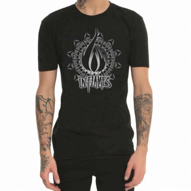 Heavy Metal In Flames Rock T-Shirt for Men
