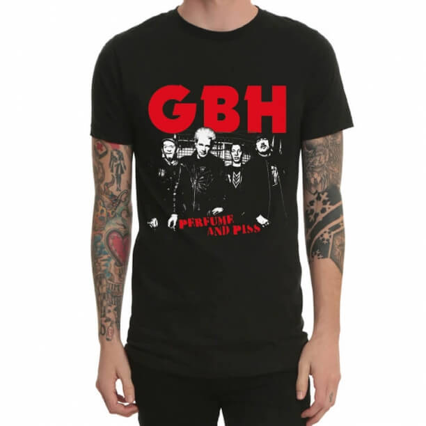 เสื้อยืดวงดนตรีร็อค Heavy Metal Gbh สำหรับผู้ชาย