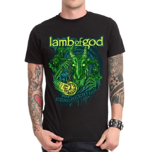 Heavy Metal Lamm Gottes T Shirt Black Mens Tee