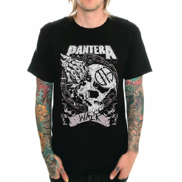 เสื้อยืด Heavy Metal Pantera Walk สีดำ Mens Tee