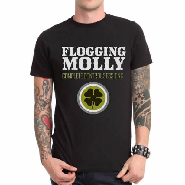 ร็อคร็อคหนัก Metal Flogging Molly Tshirt Black