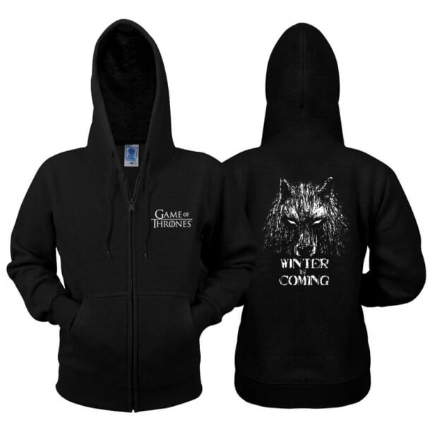 Casa Stark Wolf fermoar Hoodie joc de trăsuri Stark pulover