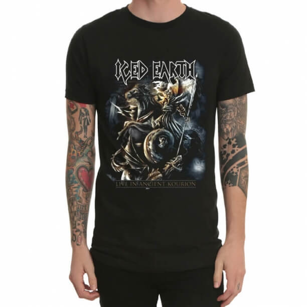 T-shirt Rock Metal Heavy Metal Iced Nera