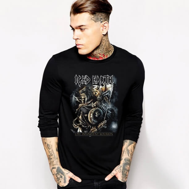 Iced Earth T-Shirt Rocková hudba Team Long Sleeve T-Shirt