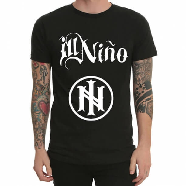 Ill Nino Rock Band Tshirt Sort Tung Metal Tee