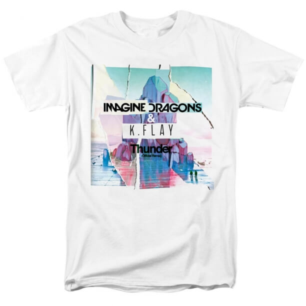 Imagine o trovão dos dragões camiseta Nós banda de rock camiseta