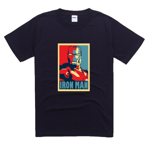 Ironman Movie Tee camiseta de algodão verão T solto Fit