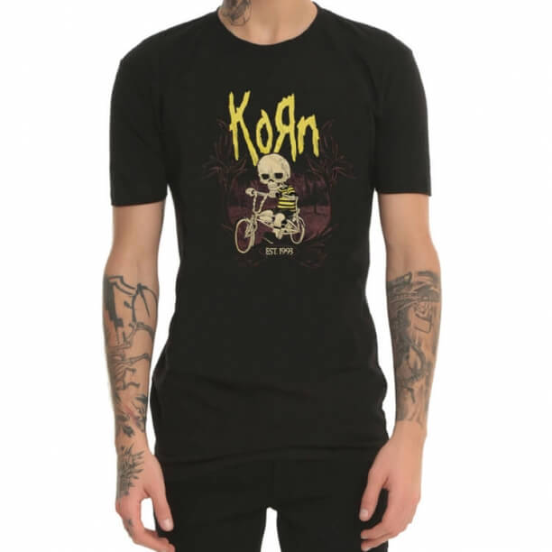 Korn BandメタルロックプリントTシャツ