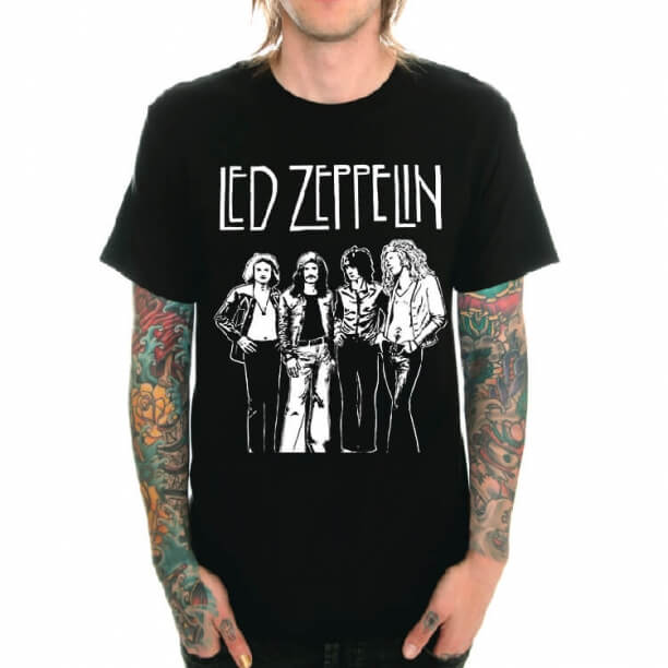 Led ZeppelinロックプリントTシャツ