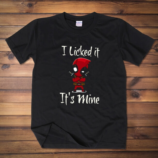 Amor Deadpool "eu lambi-o, é meu" Camiseta
