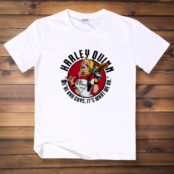 Lovely Harley Quinn T Shirt Black Mens Tee