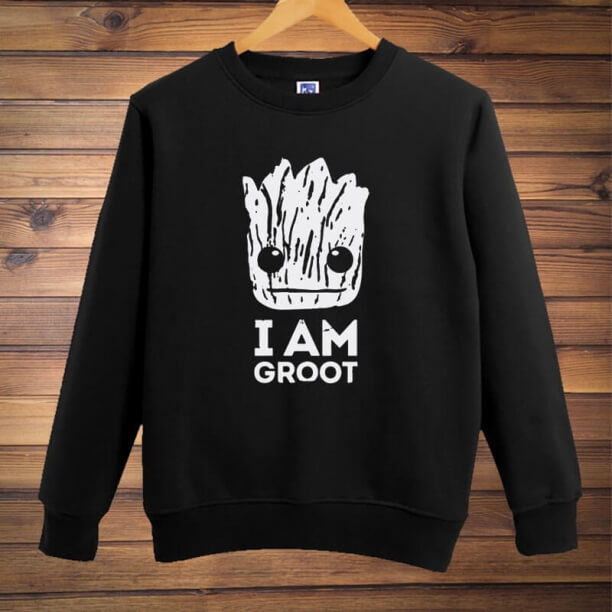 Lovey Groot Crew Neck Hoodie การ์เด้นเดอะกาแล็กซี่ 2 เสื้อสำหรับชาย