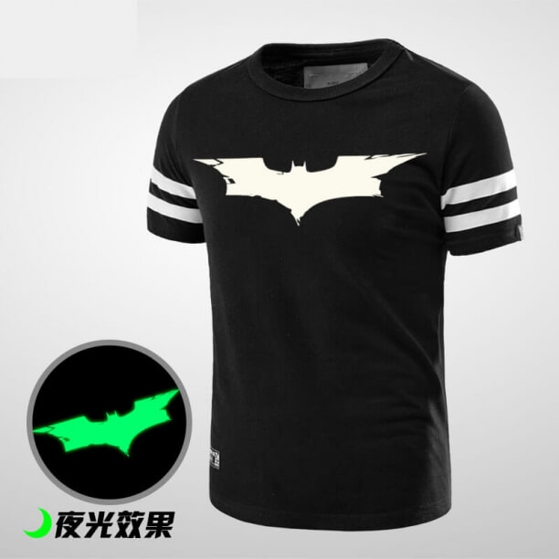 Aydınlık Siyah Batman Logosu Tee Gömlek