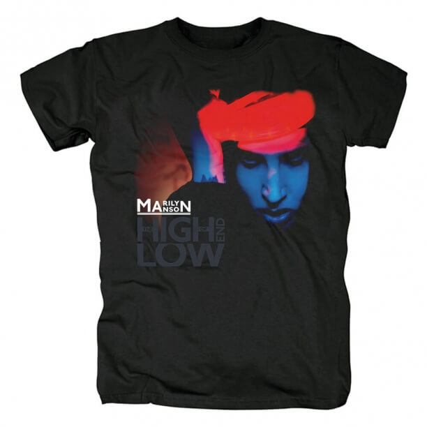 T-shirt de Marilyn Manson nós camisas do metal