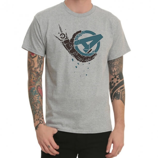 Marvel Avengers 2 Logo T-shirt Grey Mens Tee