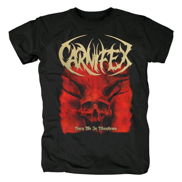 Banda de Metal Tees Carnifex Único Enterre-me Em Blasfêmia T-Shirt