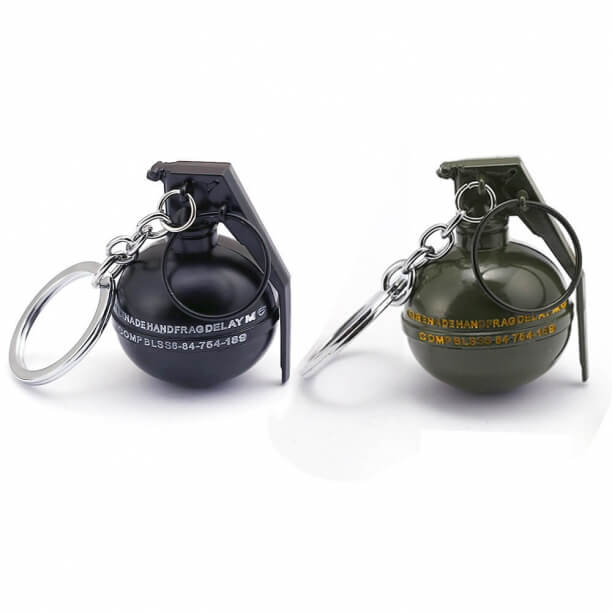 Metal fragment grenade grenade model Keychain Pubg