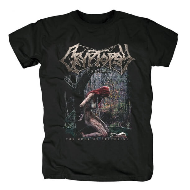 금속 그래픽 티 Cryptopsy Band T-Shirt의 고통의 책