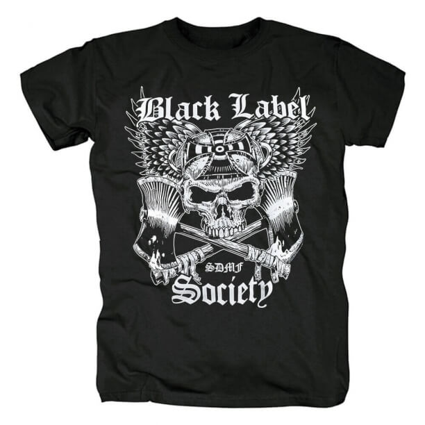 Metal Punk Rock Grafiske T-shirts Sort Label Society T-Shirt