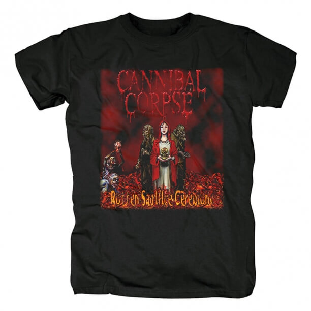 Metal Punk Rock Tees Kalite Cannibal Ceset Tişört