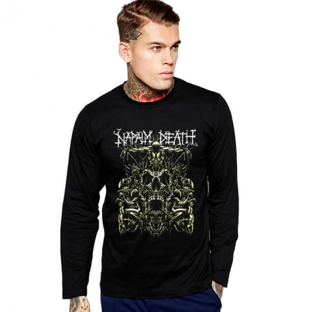 Napalm Long Sleeve T-Shirt Rock Heavy Black Metal T