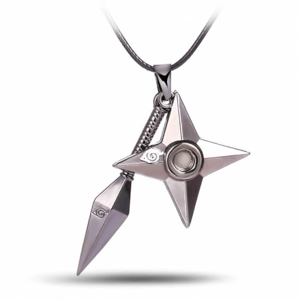 Naruto shuriken darts weapon Necklace