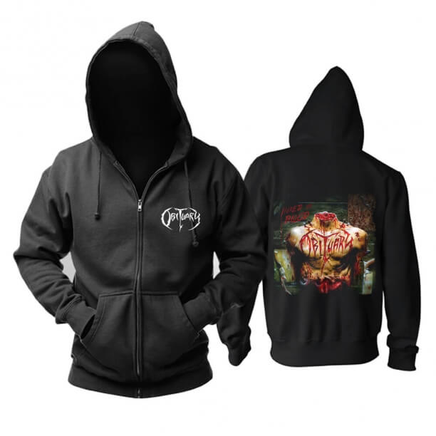 Pulover cu capotă obituary Us Hoodie cu bandă de muzică din metal