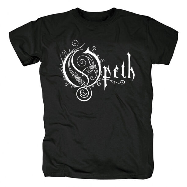 T-Shirt a fascia Opeth Svezia Tshirt in metallo nero