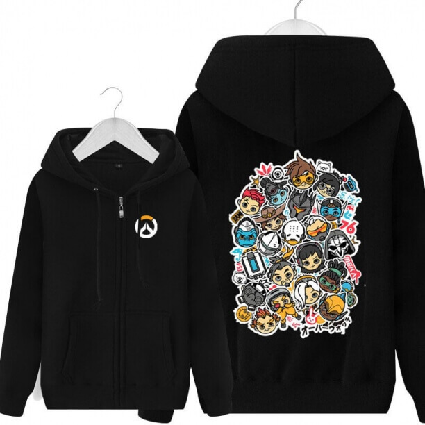 Overwatch toate Hoodie erou pentru Boys pulover negru