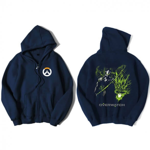 Overwatch Genji sweatshirt Herre sort Hættetrøje