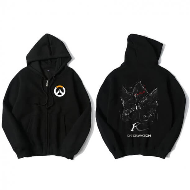 Overwatch Hero Reaper Hoodie Nam đen trùm áo nỉ