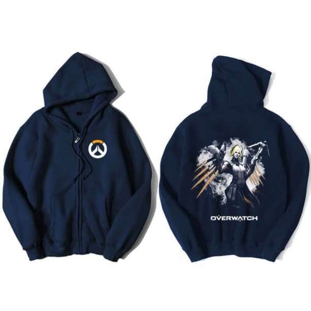 Overwatch Mercy hoodie mænd sort hættetrøjer