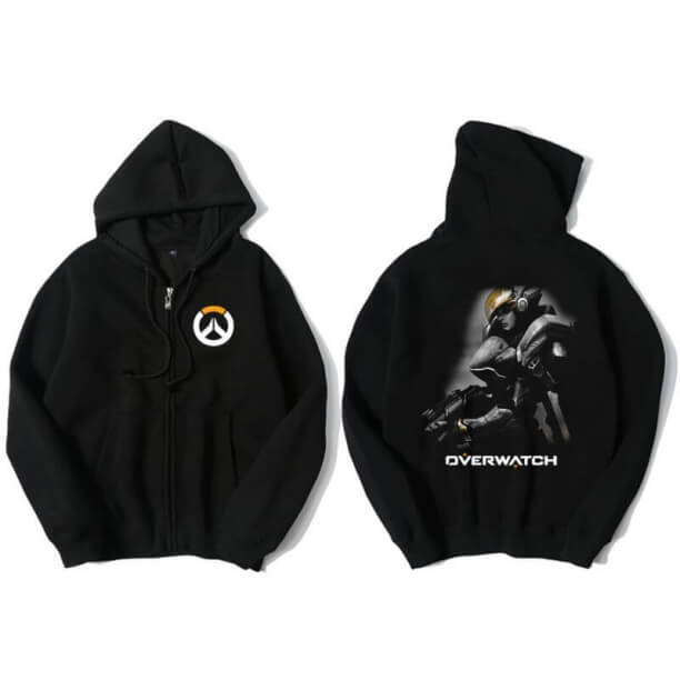 Overwatch Pharah hoodie til herre sort sweatshirt