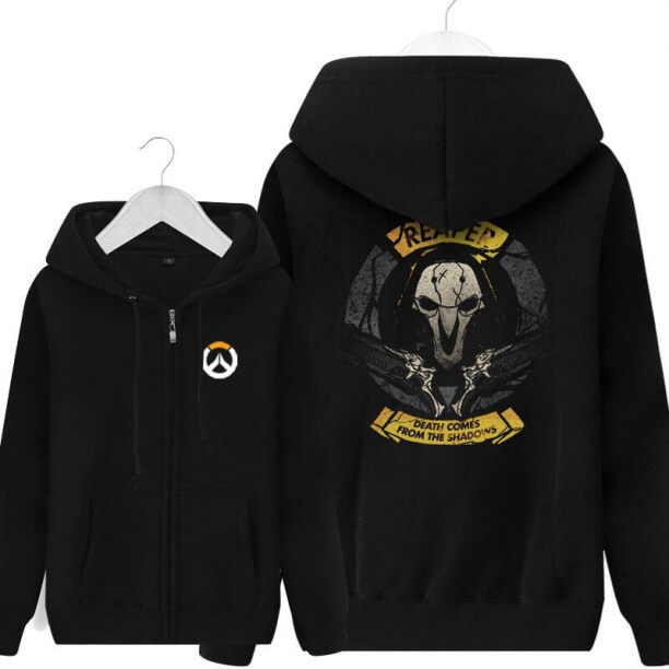 Overwatch Reaper Merchandise Men Black Hoodies