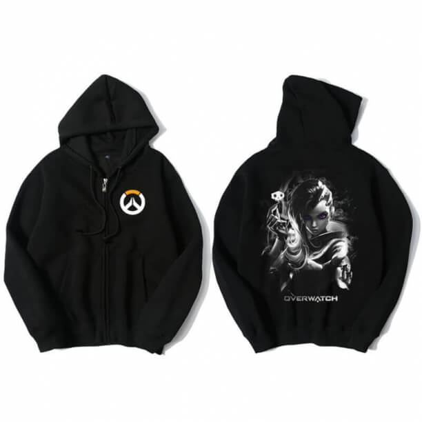 Overwatch Sombra Sweatshirt Männer schwarz Zipper Pullover