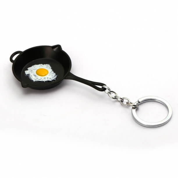 Porte-clés peau pan omelette