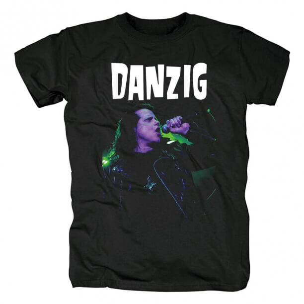 T-shirt personnalisé Punk Rock en métal noir Tees Us Danzig Us