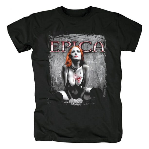 T-shirt Epica Pays-Bas en métal personnalisé T-shirts Epica