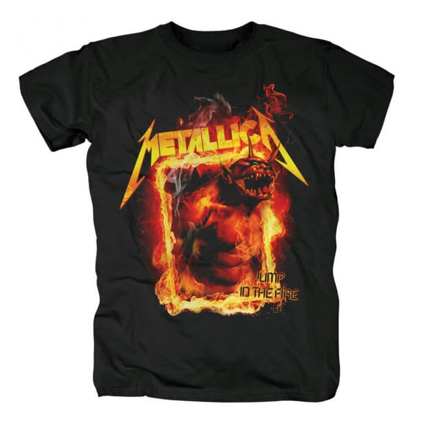 Kişiselleştirilmiş Metallica Yangın Tişörtlerin Atla Bize Metal Kaya T-Shirt