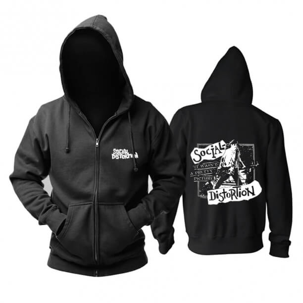 Felpa con cappuccio personalizzata Social Distortion Hooded California Metal Punk Rock Band Hoodie