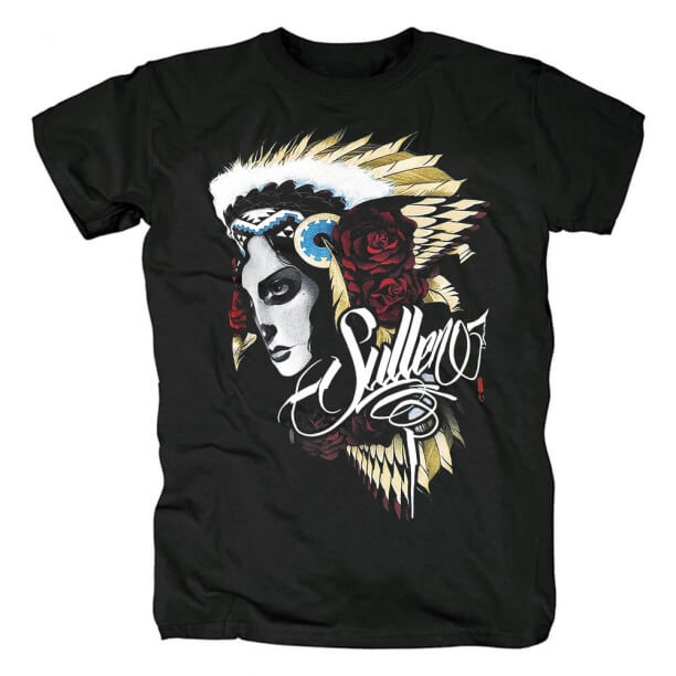 T-shirt Sullen personalizado da arte Camisas do hard rock