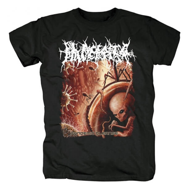 T-shirt Placenta Powerfist Chemises à bande métallique