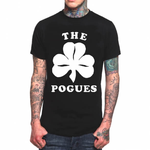 Pogues Rock T-Shirt Black Heavy Metal Tee | WISHINY