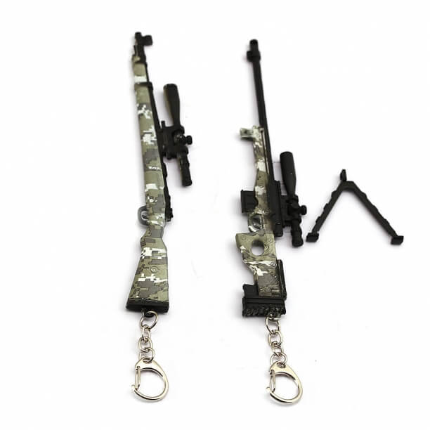 Pubg 17cm Camouflage Metal weapon gun mode Key Chains