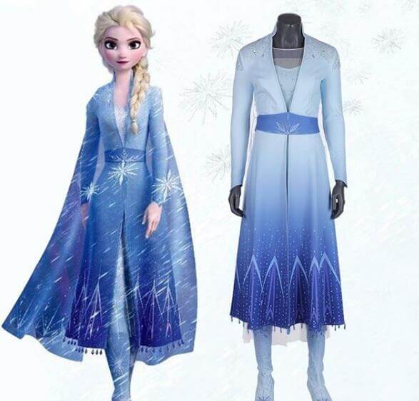 Frozen 2 Elsa Dress Costume Princess Anna Cosplay Costume
