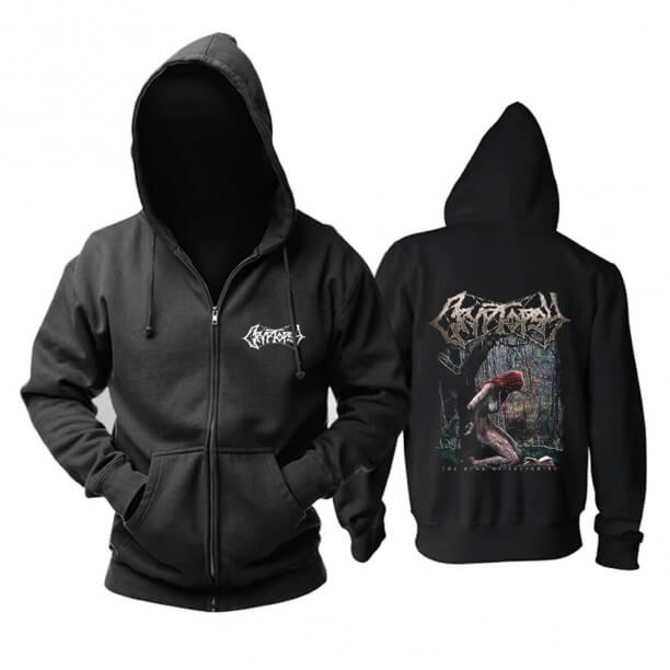 Kalite Cryptopsy Acı Çeken Kitap Hoodie Metal Müzik Grubu Tişörtü