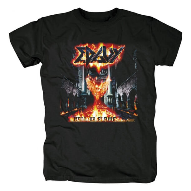 Qualidade Edguy Faixa Salão De Chamas Tees Metal Rock T-Shirt